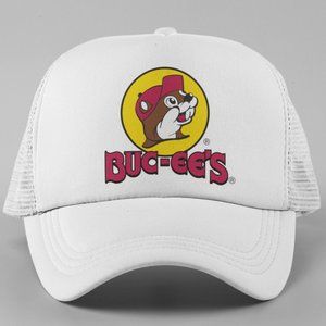 NEW Buc-ee's Foam Trucker Snapback Hat WHITE